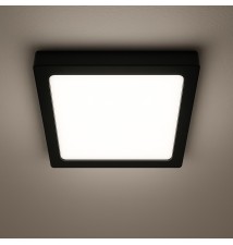 Panel LED natynkowy kwadrat Bingo 24W 4000K czarny | LVT