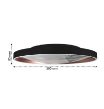 3CCT 72W LED Ceiling Light, Black + Gold, TUYA | LVT