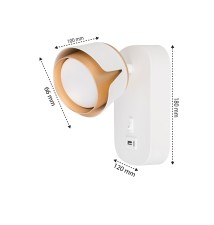 GX53 White + Gold USB Reading Wall Sconce | LVT