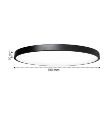 Plafon LED 3CCT 142W 78cm czarny Tuya | LVT