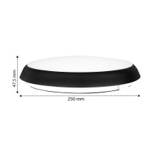 Plafon LED 18W czarny 4000K IP65 czujnik | LVT