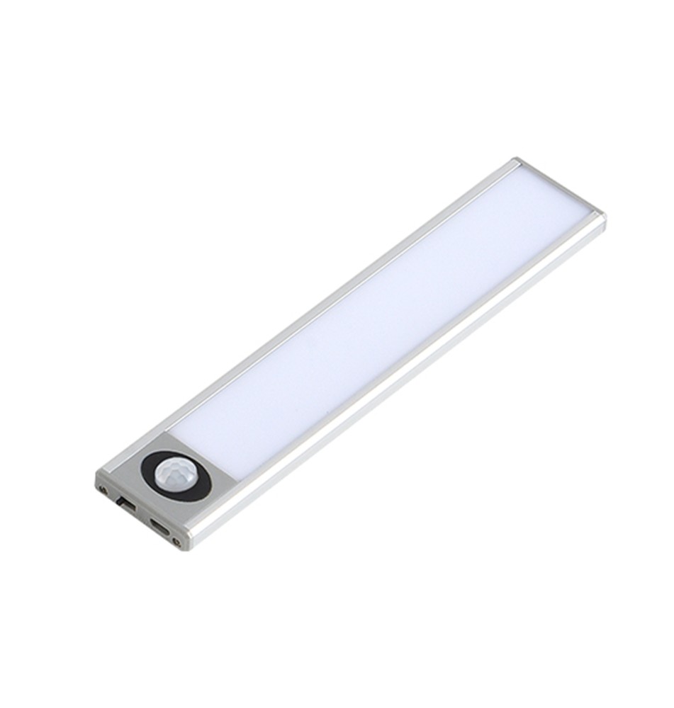 Lampa podszafkowa USB PIR 20cm 1W srebrna