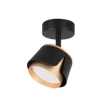 Kinkiet GX53 LED x1 czarny + złoty
