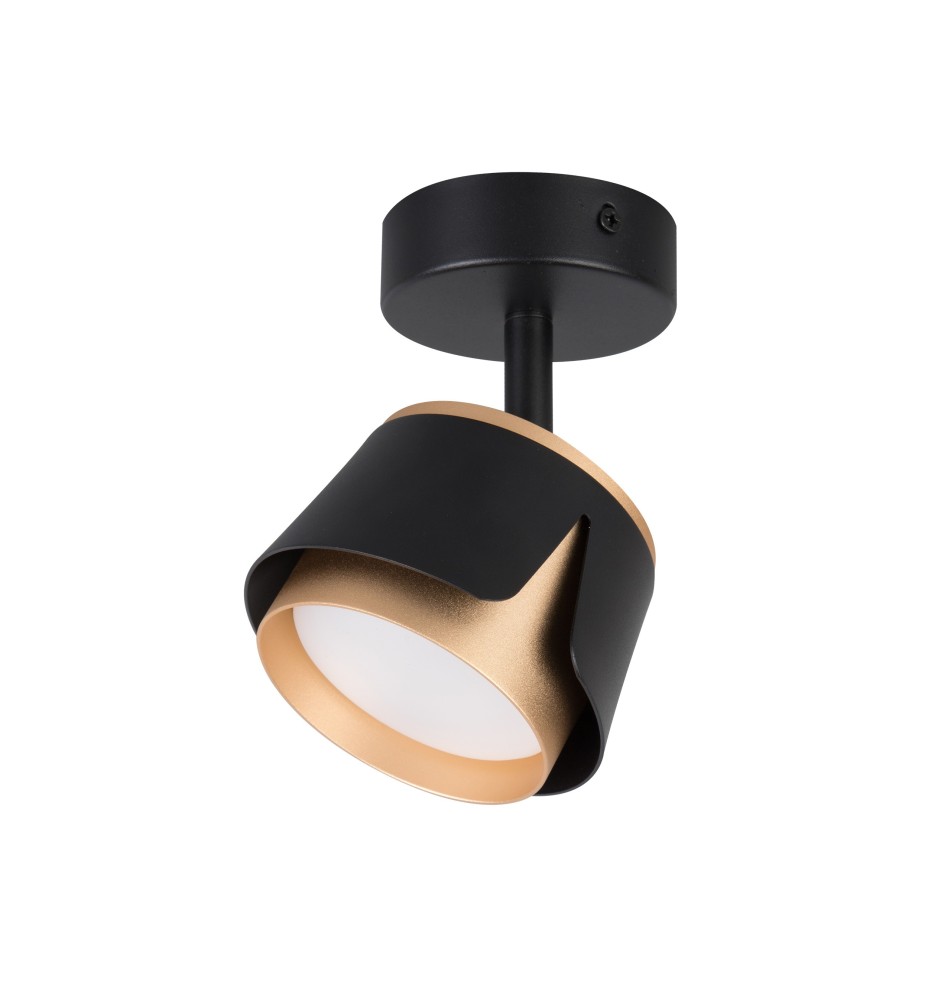 Kinkiet GX53 LED x1 czarny + złoty