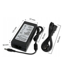 Zasilacz impulsowy desktop 12V/ 5,0A z kablem 3pin | LVT
