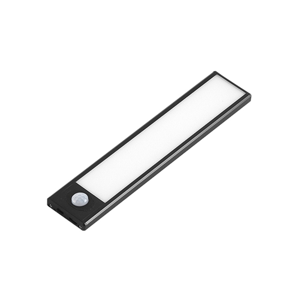 Lampa podszafkowa USB PIR 20cm 1W czarna | LVT
