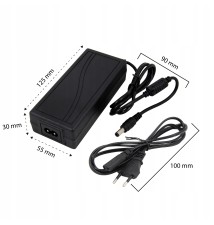 Zasilacz impulsowy desktop 12V/ 6,0A z kablem 2pin | LVT