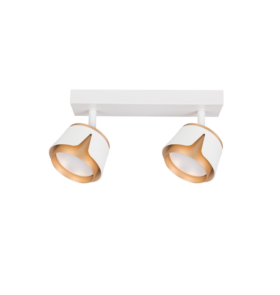 Kinkiet GX53 LED x2 biały + złoty