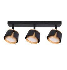 Kinkiet GX53 LED x3 czarny + złoty | LVT