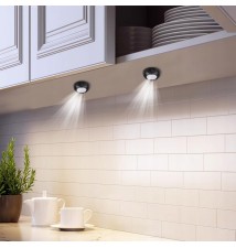 Lampa podszafkowa LED 2x 2LED 4000K czarna | LVT