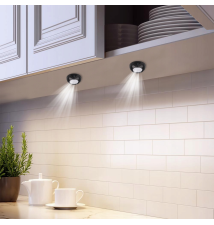 Lampa podszafkowa LED 2x 2LED 4000K czarna