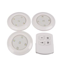 3x 5-LED Under-Cabinet LED Light with Remote Control, 4000K | LVT