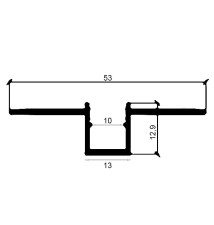 Profil Led Masterled GK 10mm 1m anodowany