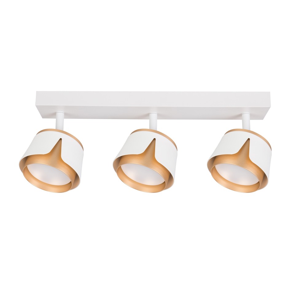 Kinkiet GX53 LED x3 biały + złoty | LVT