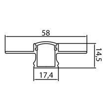 Profil Led Masterled GK 12mm 2m anodowany
