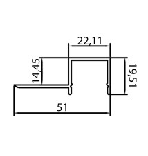 Profil Led Masterled GK Single 2m anodowany