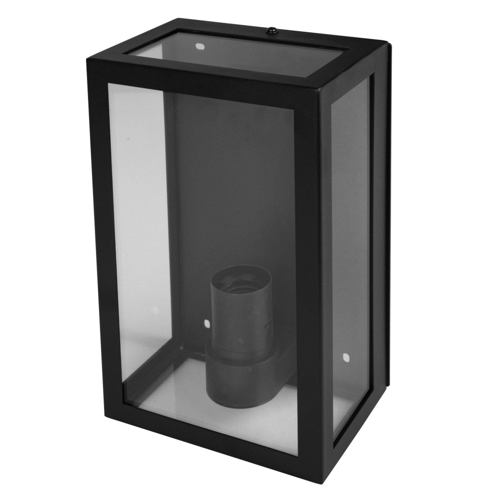 Kinkiet E27 LED IP44 Glass czarny