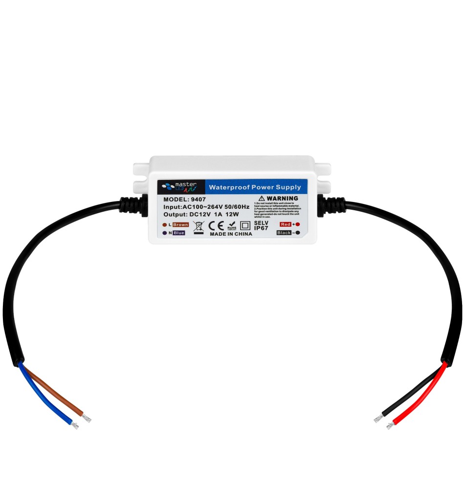 Zasilacz LED Ultra PC 12V 12W 1A IP67 | LVT