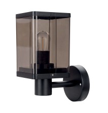 Kinkiet E27 LED IP44 Smoke czarny | LVT