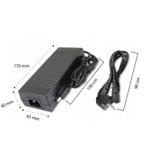 Zasilacz impulsowy desktop 12V/10A wtyk DC 2,1/5,5 | LVT