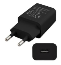 Zasilacz wtyczkowy 5V/1A 1x USB DC czarny | LVT