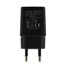 Zasilacz wtyczkowy 5V/1A 1x USB DC czarny | LVT