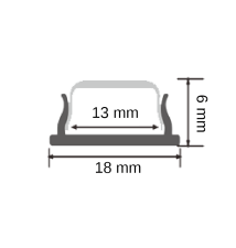Profil Led Masterled Elastyczny 2m anodowany mleczny