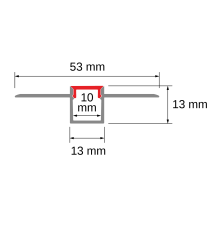 Profil Led Masterled GK 10mm 2m anodowany mleczny