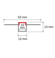 Profil Led Masterled GK 10mm 1m czarny mleczny | LVT