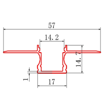 Profil Led Masterled GK 12mm 2m anodowany mleczny