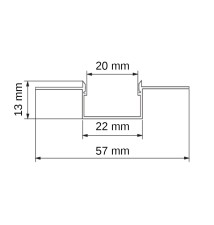 Profil Led Masterled GK 20mm 1m czarny mleczny | LVT