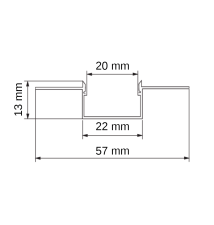 Profil Led Masterled GK 20mm 2m czarny mleczny