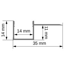 Profil Led Masterled GK Single 2m anodowany mleczny