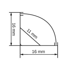 Profil Led Masterled Kątowy 1m anodowany mleczny | LVT