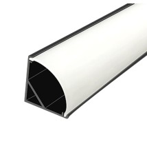 Profil Led Masterled Kątowy 2m czarny mleczny | LVT