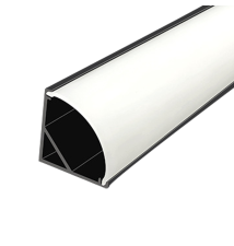 Profil Led Masterled Kątowy 2m czarny mleczny