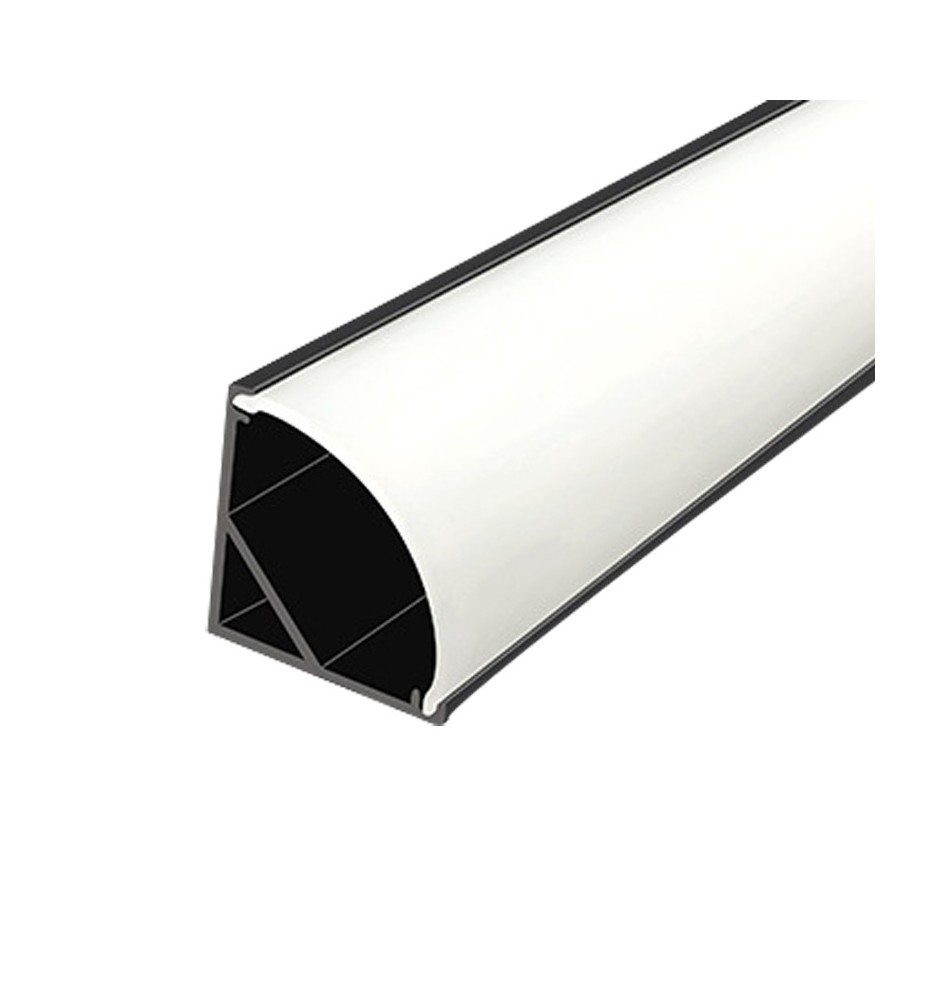 Profil Led Masterled Kątowy 1m czarny mleczny | LVT