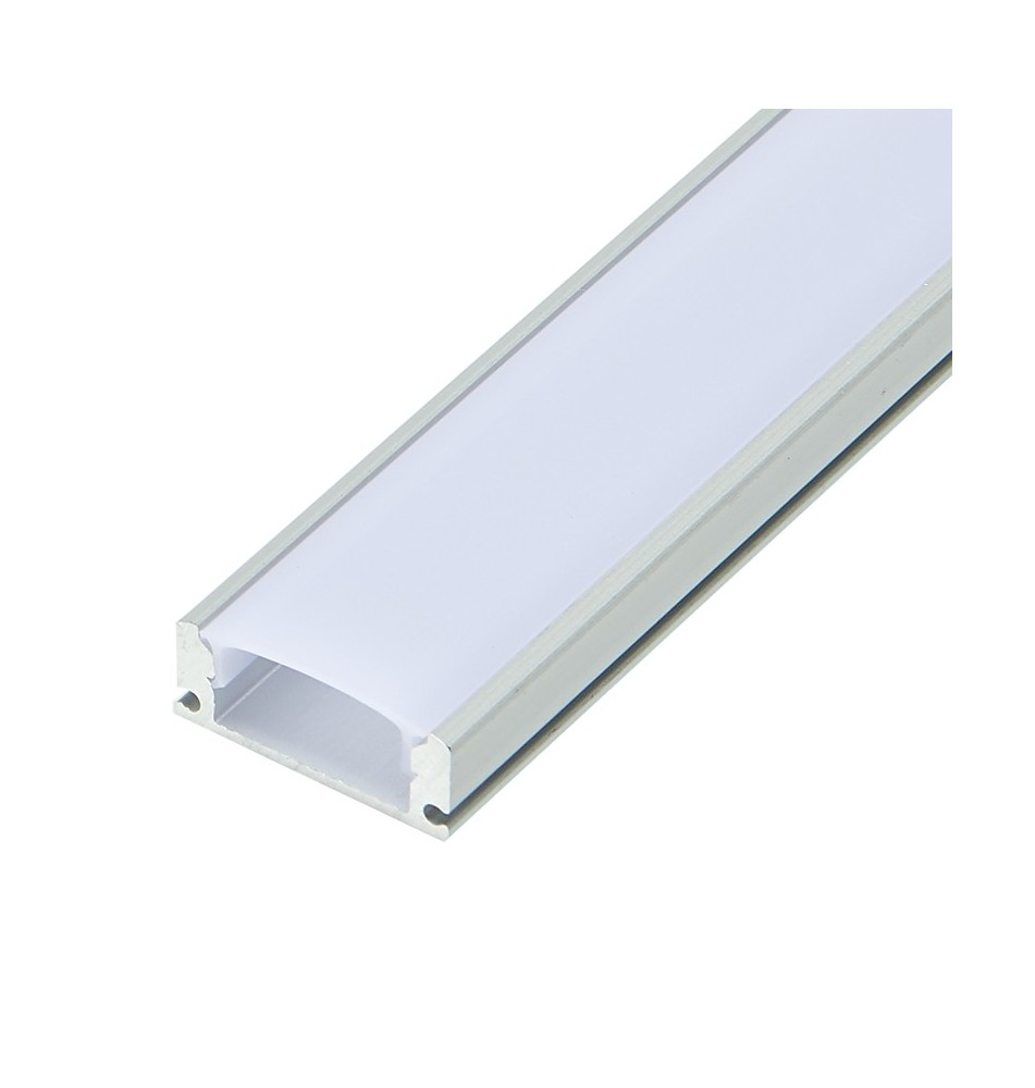 Masterled Surface-Mounted LED Profile, 2 m, Milk-White Anodized | LVT