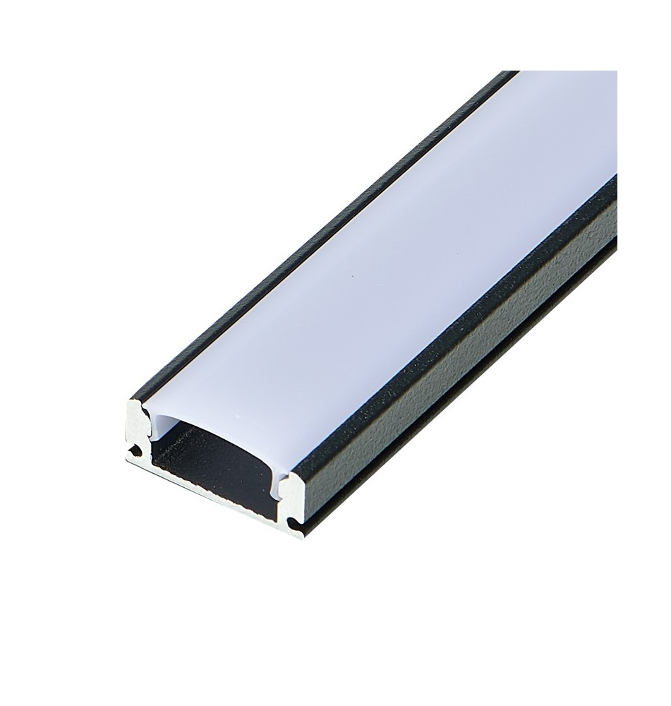Profil Led Masterled Nawierzchniowy 2m czarny mleczny | LVT