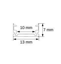 Profil Led Masterled Slim 2m czarny mleczny | LVT