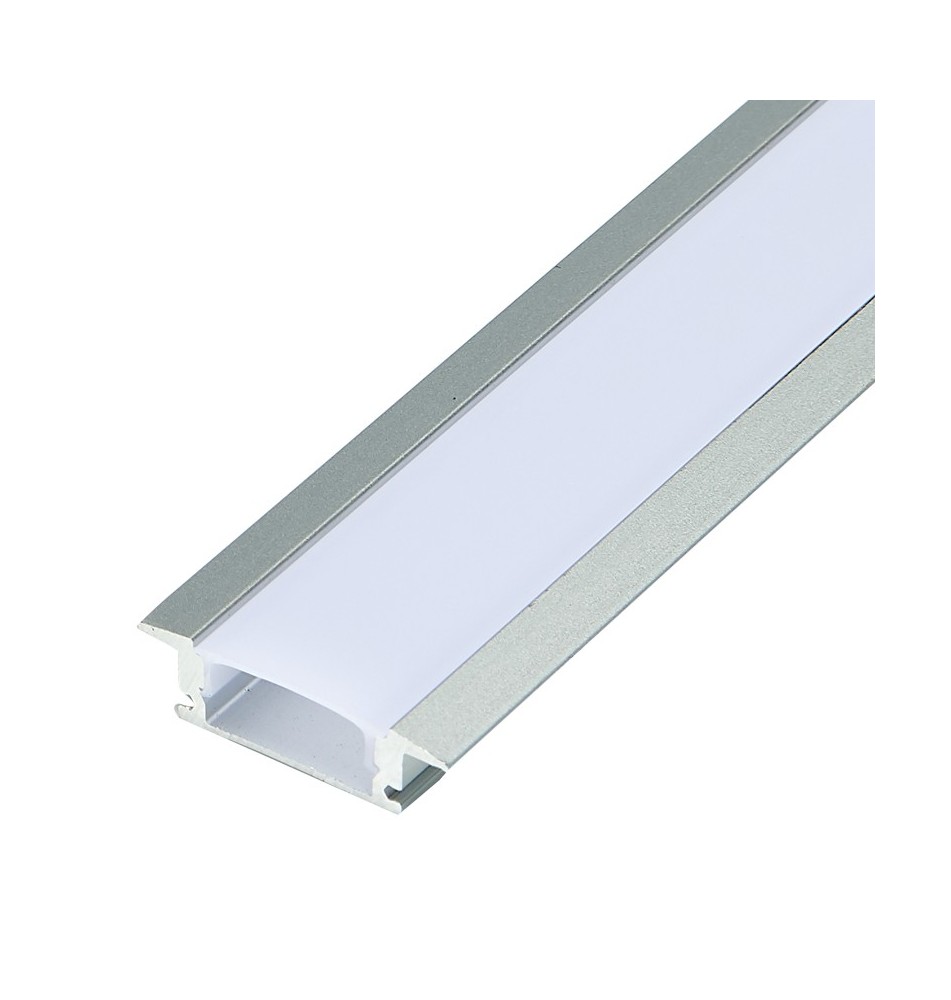 Masterled Recessed LED Profile, 2 m, Milk-White Anodized | LVT
