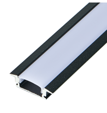 Profil Led Masterled Wpuszczany 2m czarny mleczny