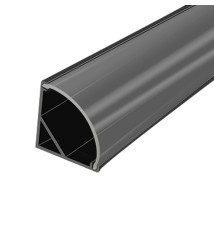 Profil Led Masterled Kątowy 2m czarny transparent | LVT