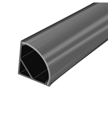 Profil Led Masterled Kątowy 2m czarny transparent