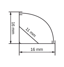 Profil Led Masterled Kątowy 2m czarny transparent