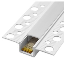 Profil LED PCV 50x12 Wpuszczany GK biały 1m Klosz mleczny | LVT