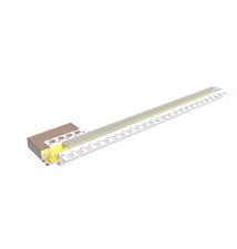 50x12 PVC LED Profile, Recessed for Drywall, White, 2 m, Transparent Cover | LVT
