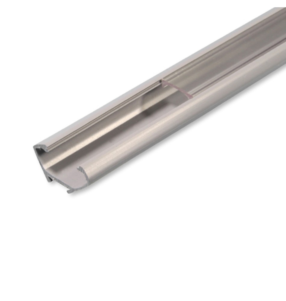 22x12 PVC LED Profile, Corner, Gray, 2 m, Transparent Cover | LVT