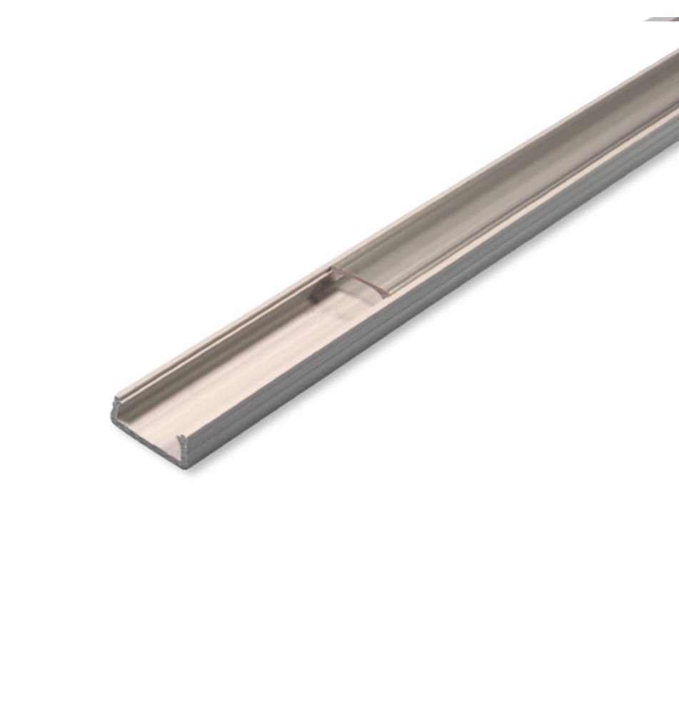 Profil LED PCV 16x7 Slim szary 2m Klosz transparentny