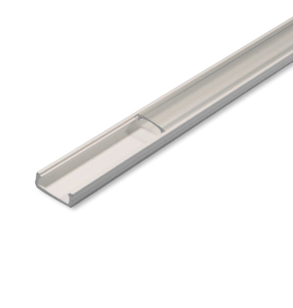Profil LED PCV 16x7 Slim biały 2m Klosz transparentny | LVT